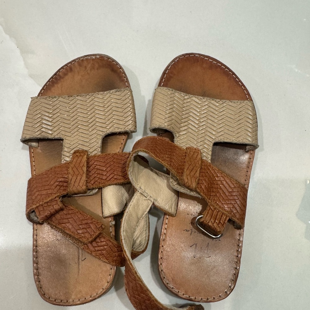 Stylish‎ Tan and Brown Kids Sandals